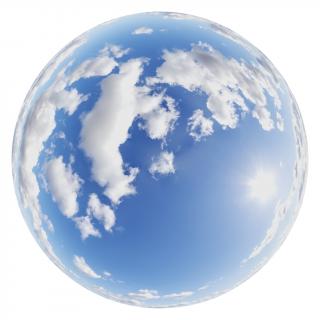 HDRi Skydome of Blue Clouded Sky 16K